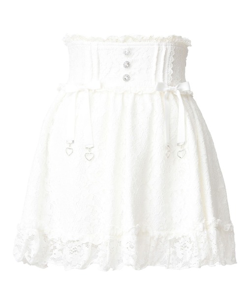 Dear my love whip 選べる丈レースフリルリボンミニスカート 4L Dear my love whip 選べる丈レースフリルリボンミニスカート 4L
