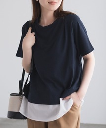 新品】CRESCENT DUO ボーダー切替えのカットソー プルオーバー