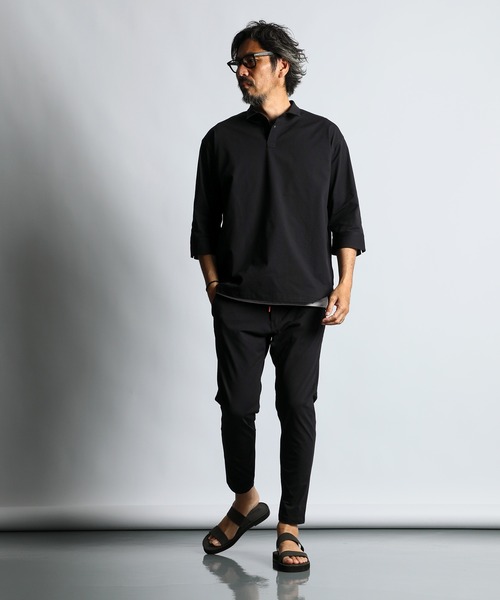 The DUFFER of ST.GEORGE（ザダファーオブセントジョージ）の「[360° THE CIRCLE STRETCH] BY WONDER SHAPE：セットアップ ライトピケジャージ素材 コンフォートパンツ（その他パンツ・メンズ・ブラック/ネイビー・SMALL/MEDIUM/LARGE/X-LARGE）」の4枚目の写真