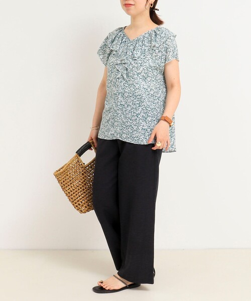 ブラウス シャツ ラップル小花プリントブラウス　シャツ・ブラウス レディース LOULOU WILLOUGHBY】小花プリント ブラウス|allureville