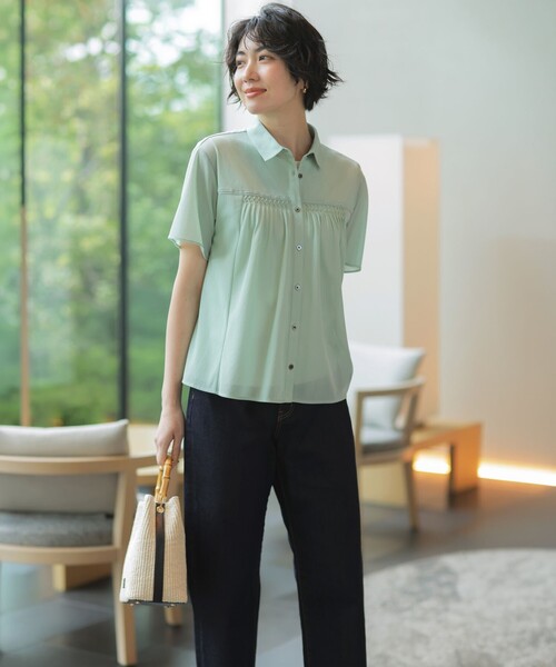J.PRESS(ジェイプレス)の「【洗える】BASIC STRETCH DENIM ボーイフィット デニム(デニムパンツ・レディース・ホワイト系/ダルブルー系/スカイブルー系/ネイビー系・7/13/11/9)」の21枚目の写真