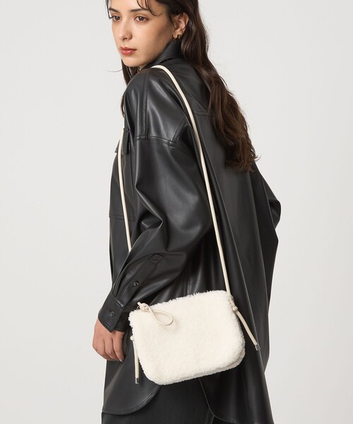 セール】ボア ジップ ミニショルダーバッグ / ポシェット（ショルダー