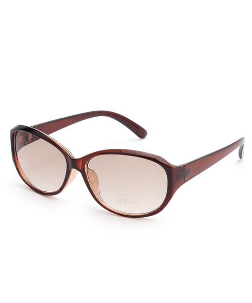 SHOO・LA・RUE（シューラルー）の「ミドルサイズオーバルサングラス（サングラス・レディース・ブラック/ボルドー/ダークブラウン・00）」の4枚目の写真