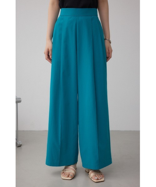 turquoise blue  S size   新品未使用品‼️ワイドパンツ セール】C/T撥水タックワイドパンツ（スラックス）｜AZUL BY