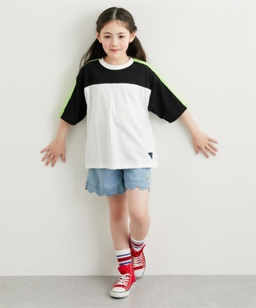 セール】胸配色切替Tシャツ（男の子・女の子）（Tシャツ