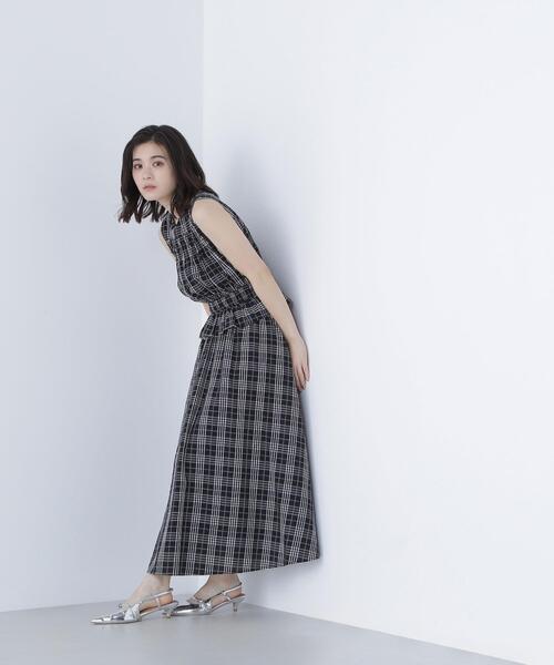 NATURAL BEAUTY BASIC(ナチュラルビューティーベーシック)の「◇モノトーンチェックワンピース(ワンピース・レディース・ホワイト系その他/ブラック系その他・SMALL/MEDIUM/P/S)」の4枚目の写真