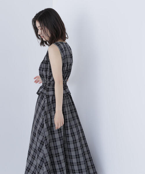 Natural beauty basicモノトーンチェックワンピース モノトーンチェックワンピース | NATURAL BEAUTY BASIC