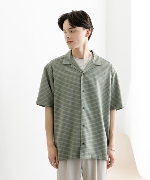 SENSE OF PLACE by URBAN RESEARCH(センスオブプレイスバイアーバンリサーチ)の「グレンチェックオープンカラーショートスリーブシャツ(シャツ/ブラウス・メンズ・オレンジ/グリーン/ブラック・MEDIUM/LARGE)」の19枚目の写真