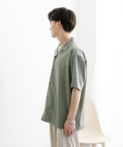 SENSE OF PLACE by URBAN RESEARCH(センスオブプレイスバイアーバンリサーチ)の「グレンチェックオープンカラーショートスリーブシャツ(シャツ/ブラウス・メンズ・オレンジ/グリーン/ブラック・MEDIUM/LARGE)」の20枚目の写真