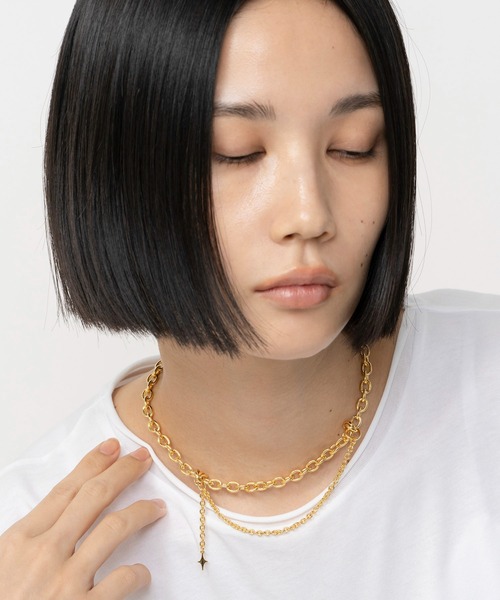 LAPUIS（ラピュイ）の「LAPUIS(ラピュイ) Ornament choker（チョーカー・レディース・ゴールド/マルチ・FREE）」の11枚目の写真