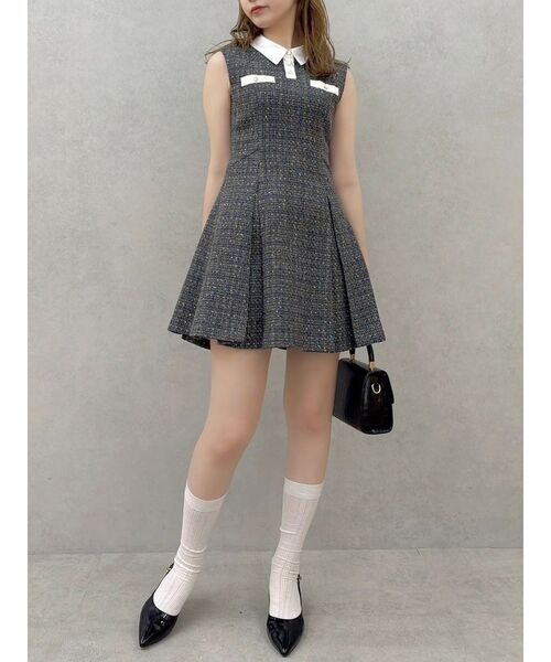 dazzlin ミニワンピース ギャザーリボンミニワンピース[品番：MKSW0064939]｜dazzlin