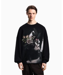 EMPORIO ARMANI | 【エンポリオ アルマーニ】ASV スウェットシャツ ツイルジャージー ウーマン＆リーフプリント(スウェット)