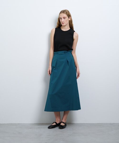 LANVIN en Bleu（ランバンオンブルー）の「メモリークロスタックスカート（スカート・レディース・ネイビー/ブルー系その他・38/36）」の3枚目の写真