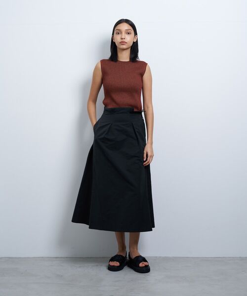 LANVIN en Bleu（ランバンオンブルー）の「メモリークロスタックスカート（スカート・レディース・ネイビー/ブルー系その他・38/36）」の10枚目の写真