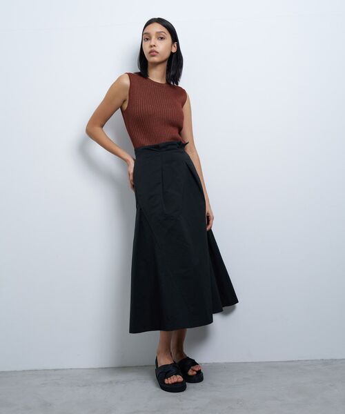 LANVIN en Bleu（ランバンオンブルー）の「メモリークロスタックスカート（スカート・レディース・ネイビー/ブルー系その他・38/36）」の14枚目の写真