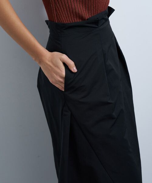 LANVIN en Bleu（ランバンオンブルー）の「メモリークロスタックスカート（スカート・レディース・ネイビー/ブルー系その他・38/36）」の18枚目の写真