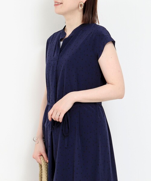 NOLLEY'S LIGHT（ノーリーズライト）の「フロントタックバンドカラープリントワンピース（ワンピース・レディース・ブルー系その他・38）」の12枚目の写真