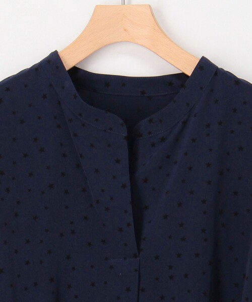 NOLLEY'S LIGHT（ノーリーズライト）の「フロントタックバンドカラープリントワンピース（ワンピース・レディース・ブルー系その他・38）」の3枚目の写真