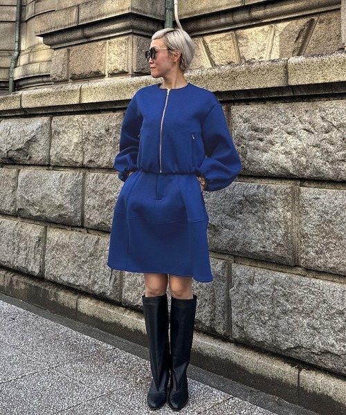 JENNE（ジェンヌ）の「カットソー軽量ブルゾン（その他アウター・レディース・レッド/ホワイト/ブラック/ブルー・SMALL/MEDIUM/LARGE）」の5枚目の写真