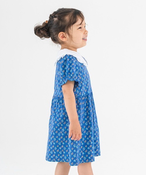 moimoln(モイモルン)の「【日本限定】フラワープリントワンピース(ワンピース・キッズ・ブルー・80cm/90cm/100cm/110cm/120cm/130cm)」の11枚目の写真