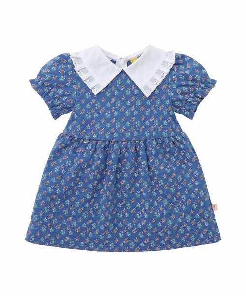 moimoln(モイモルン)の「【日本限定】フラワープリントワンピース(ワンピース・キッズ・ブルー・80cm/90cm/100cm/110cm/120cm/130cm)」の2枚目の写真