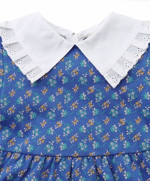 moimoln(モイモルン)の「【日本限定】フラワープリントワンピース(ワンピース・キッズ・ブルー・80cm/90cm/100cm/110cm/120cm/130cm)」の4枚目の写真
