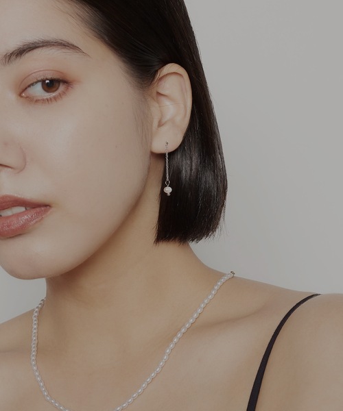 AKEL(アケル)の「【AKEL】アケル/ 淡水パールドロップピアス(両耳セット)/金属アレルギー対応ピアス(サージカルステンレス)(ピアス(両耳用)・レディース・シルバー/ゴールド・FREE)」の7枚目の写真