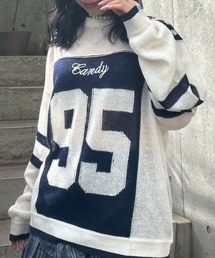 Candy Stripper | NUMBERING SHEER ニット(ニット/セーター)
