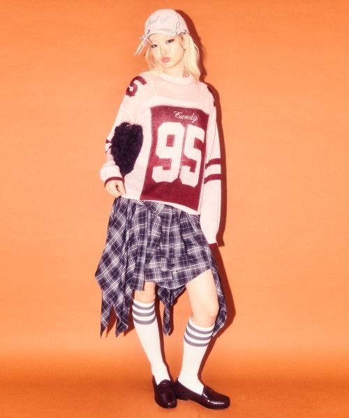 Candy Stripper（キャンディストリッパー）の「NUMBERING SHEER ニット（ニット/セーター・レディース・ピンク/オフホワイト/ブラック・FREE）」の10枚目の写真