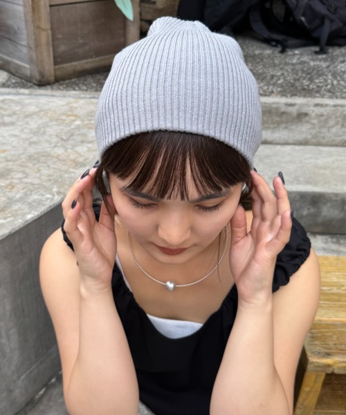 CIAOPANIC TYPY（チャオパニックティピー）の「【プチプラ】リブニットビーニー（ニットキャップ/ビーニー・レディース・オフホワイト/グレー/レッド/チャコールグレー/ブラック/ベージュ・ONE SIZE）」の10枚目の写真