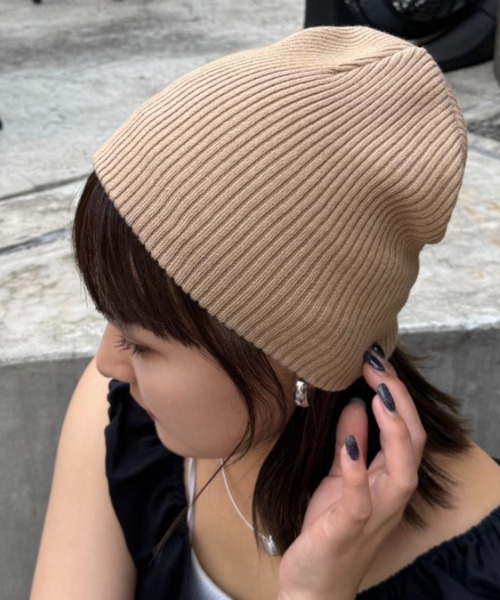 CIAOPANIC TYPY（チャオパニックティピー）の「【プチプラ】リブニットビーニー（ニットキャップ/ビーニー・レディース・オフホワイト/グレー/レッド/チャコールグレー/ブラック/ベージュ・ONE SIZE）」の11枚目の写真