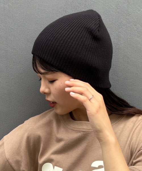 CIAOPANIC TYPY（チャオパニックティピー）の「【プチプラ】リブニットビーニー（ニットキャップ/ビーニー・レディース・オフホワイト/グレー/レッド/チャコールグレー/ブラック/ベージュ・ONE SIZE）」の8枚目の写真