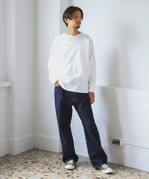 B:MING by BEAMS(ビーミングバイビームス)の「SIMPLE YET / オリジナルコットン ロングスリーブ Tシャツ(Tシャツ/カットソー・メンズ・ブラック/オフホワイト・S/M/L/XL)」の14枚目の写真