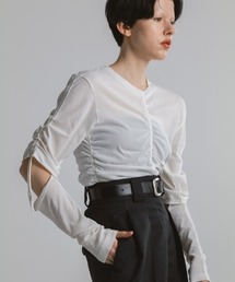 CINOH(�`�m)��SHIRRIING LAYERED T-SHIRT(T�V���c/�J�b�g�\�[)