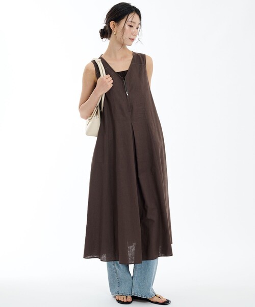 コットンリネンノースリーブワンピース（ワンピース）｜PUBLIC