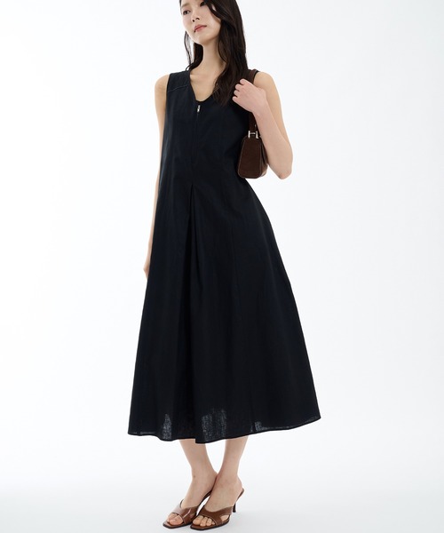 PUBLIC TOKYO ワンピース　ドレス コットンリネンノースリーブワンピース（ワンピース）｜PUBLIC