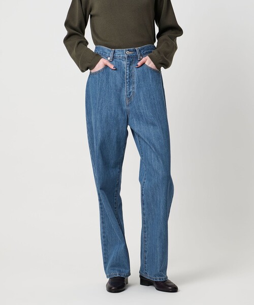 Steven Alan コットン デニム ストレート パンツ　L Steven Alan＞コットン デニム ストレート パンツ