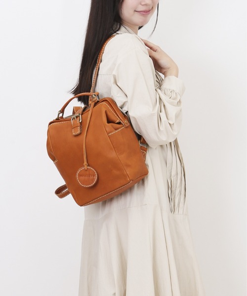 zucchero（ズッケロ）の「zucchero 本革がま口リュック（バックパック/リュック・レディース・ブラウン・FREE）」の10枚目の写真