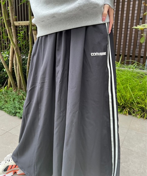 CONVERSE（コンバース）の「【CONVERSE/コンバース】ストレッチサイドラインゴアードスカート（スカート・レディース・ブラック/ライトグレー・MEDIUM）」の10枚目の写真