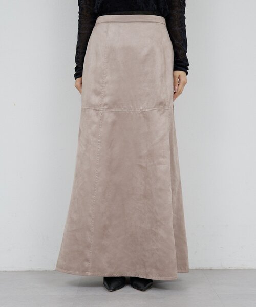 GALLARDAGALANTE（ガリャルダガランテ）の「【セットアップ対応】フェイクスエードフレアスカート（スカート・レディース・グレイッシュベージュ/キャメル・0/1）」の10枚目の写真