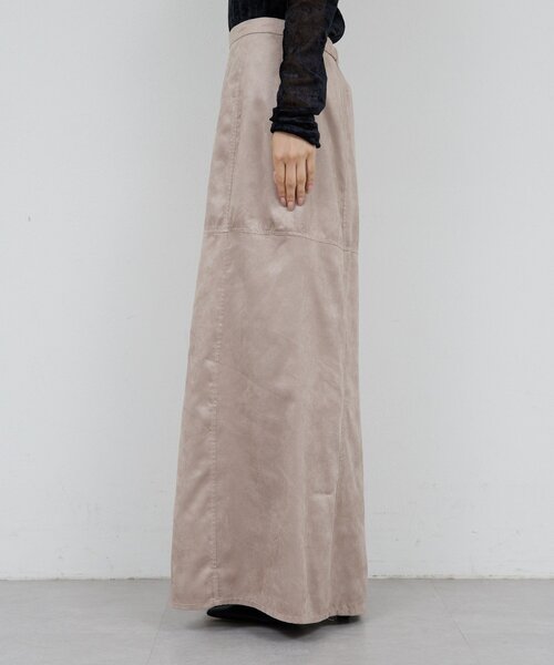 GALLARDAGALANTE（ガリャルダガランテ）の「【セットアップ対応】フェイクスエードフレアスカート（スカート・レディース・グレイッシュベージュ/キャメル・0/1）」の11枚目の写真