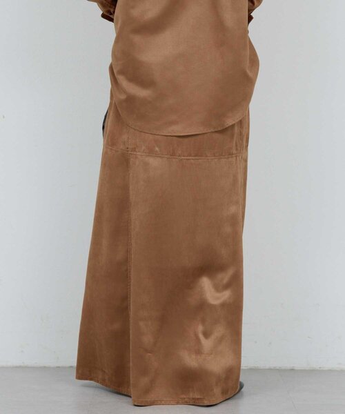 GALLARDAGALANTE（ガリャルダガランテ）の「【セットアップ対応】フェイクスエードフレアスカート（スカート・レディース・グレイッシュベージュ/キャメル・0/1）」の21枚目の写真