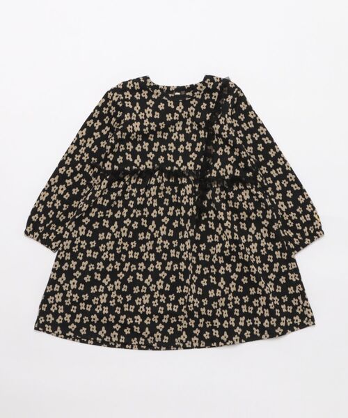 nino（ニノ）の「モノトーンフラワージャガードワンピース（ワンピース・キッズ・ブラック・130cm/140cm）」の9枚目の写真