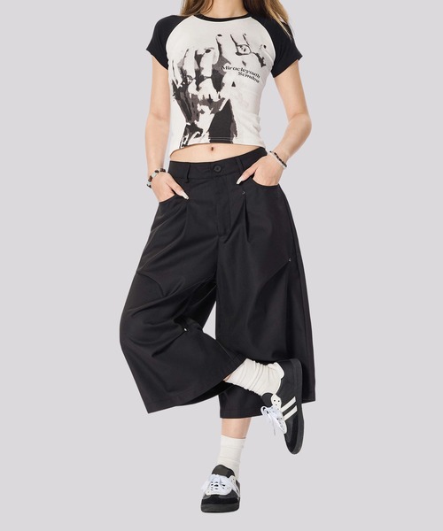 TOBEE(トゥビー)の「【TOBEE】タック スタッズ ワイドハーフスラックス(スラックス・メンズ・ブラック/グレー・MEDIUM/LARGE/X-LARGE)」の20枚目の写真