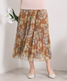 ITS'DEMO | 【手洗い可／ウエストゴム】花柄チュールスカート(スカート)