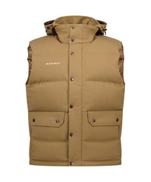 メンズのダウンベスト（ベージュ系・フードあり）ファッション通販