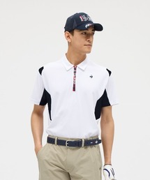 le coq sportif GOLF（ルコックスポルティフゴルフ）の「【le coq sportif GOLF】吸水速乾/消臭ハーフジップ半袖シャツ ゴルフウェア（ポロシャツ）」