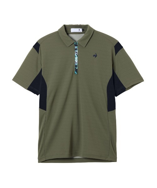 le coq sportif GOLF(ルコックスポルティフゴルフ)の「【le coq sportif GOLF】吸水速乾/消臭ハーフジップ半袖シャツ ゴルフウェア(ポロシャツ・メンズ・ホワイト/ネイビー/カーキ・M/L/XL/3L)」の3枚目の写真