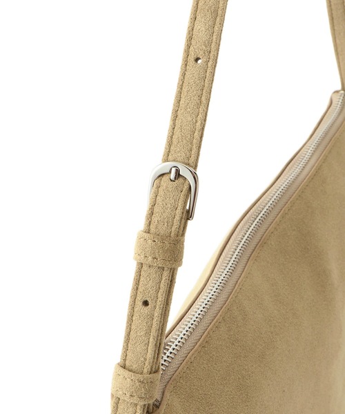 SALON adam et rope'（サロン アダム エ ロペ）の「【W S（ドゥーブル）】Ultrasuede(R)ZIPミニショルダー（ショルダーバッグ・レディース・ベージュ/ダークブラウン・FREE）」の13枚目の写真