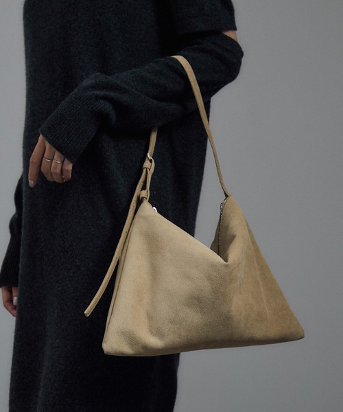 SALON adam et rope'（サロン アダム エ ロペ）の「【W S（ドゥーブル）】Ultrasuede(R)ZIPミニショルダー（ショルダーバッグ・レディース・ベージュ/ダークブラウン・FREE）」の22枚目の写真